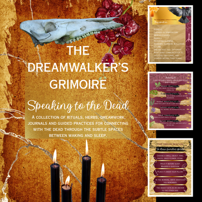 Printable Grimoire Pages - The Dreamwalkers Grimoire, Speaking to the Dead with Journaling, Scrapbooking and Rituals